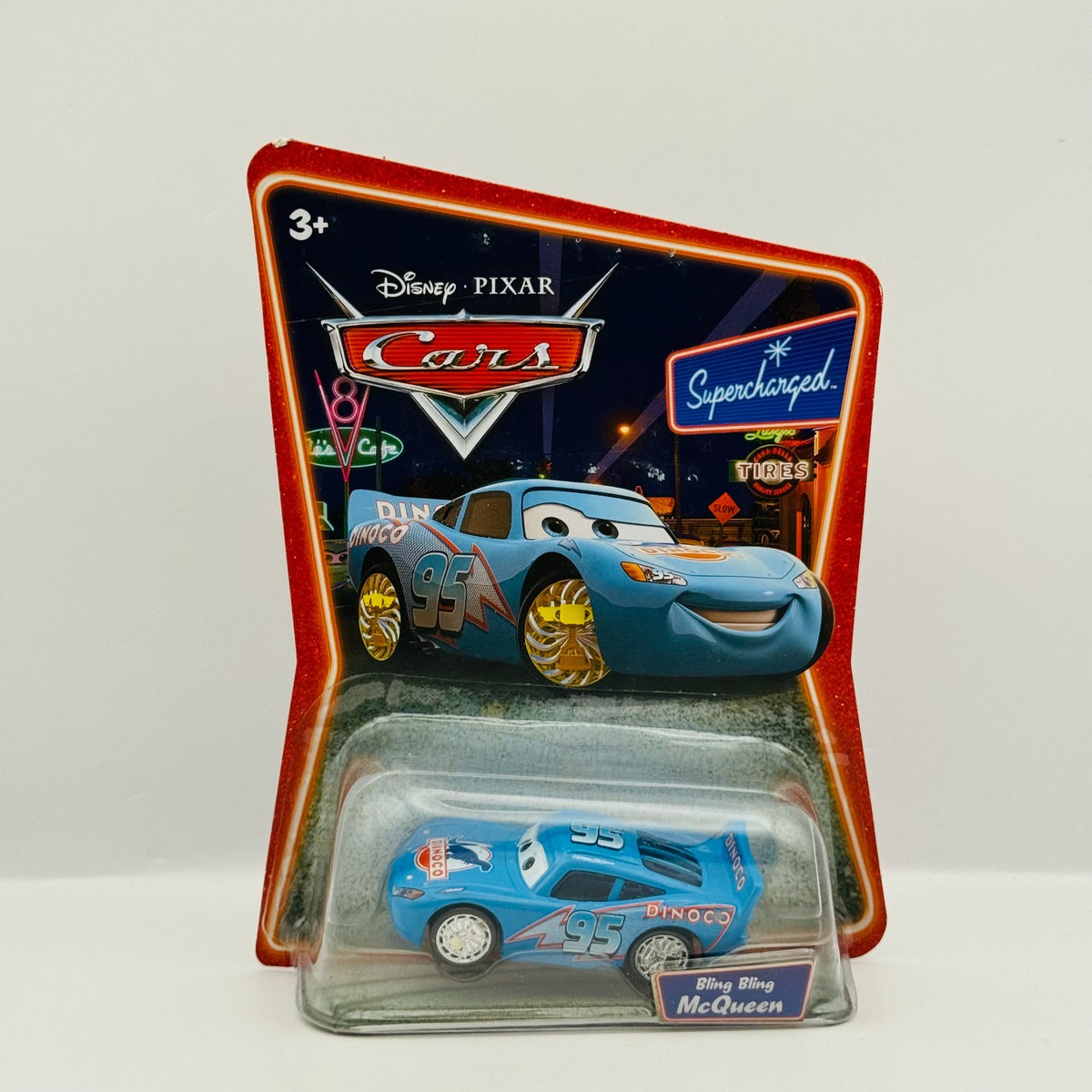Disney Pixar Cars - DINOCO BLING BLING MCQUEEN Supercharged 2007 - 1:55 Diecast
