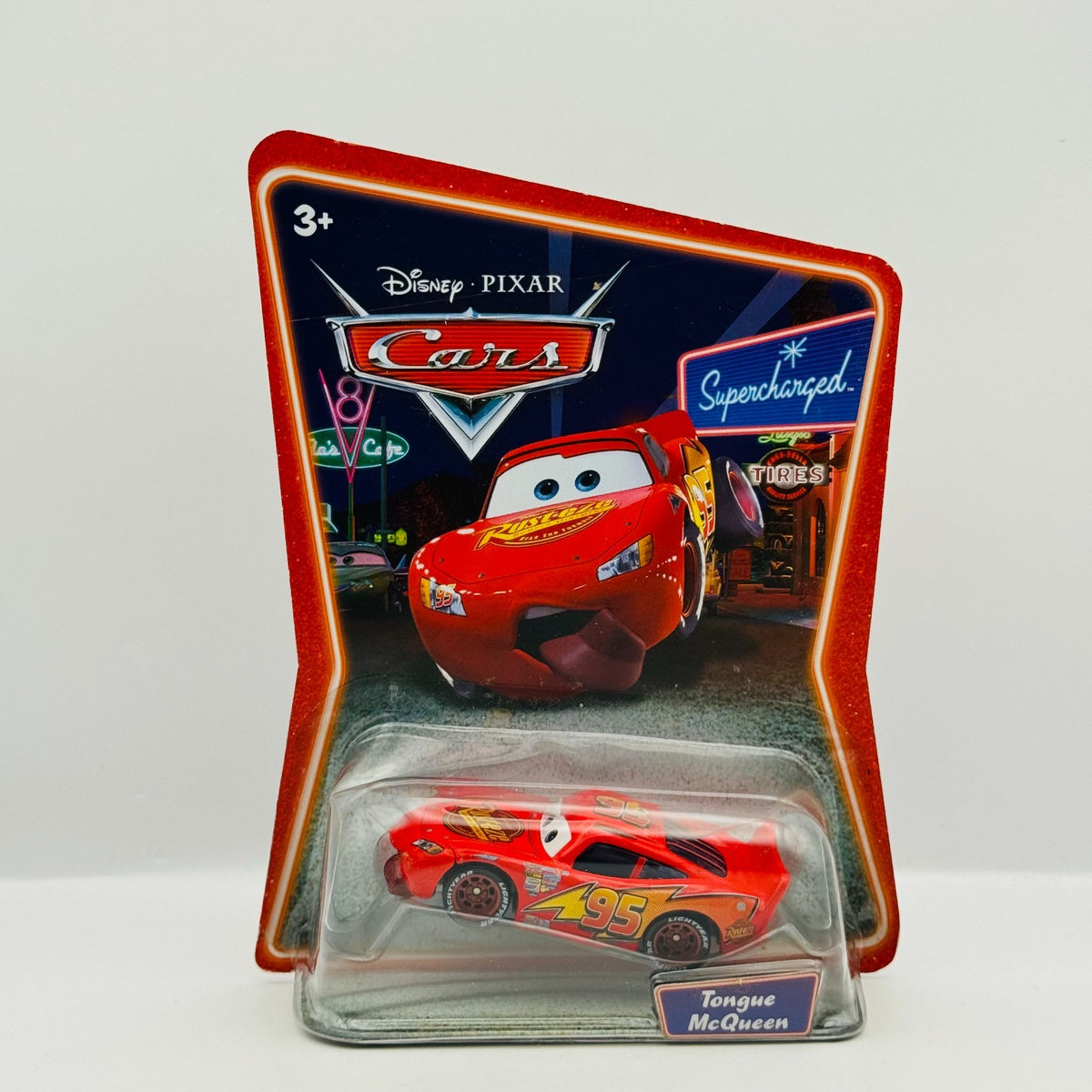 Disney Pixar Cars - TONGUE LIGHTNING MCQUEEN Supercharged 2007 - 1:55 Diecast