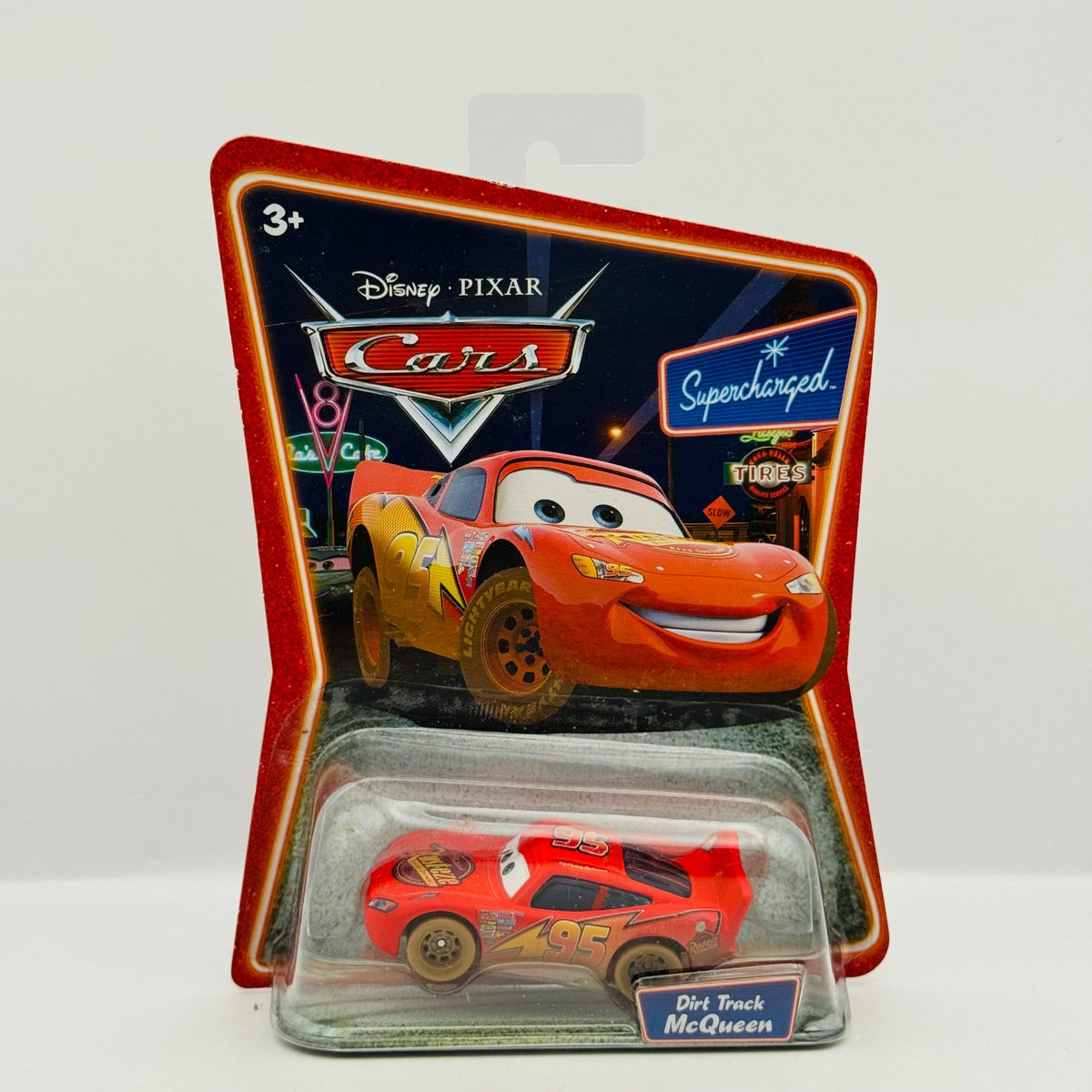 Disney Pixar Cars - DIRT TRACK MCQUEEN Supercharged 2007 - 1:55 Diecast