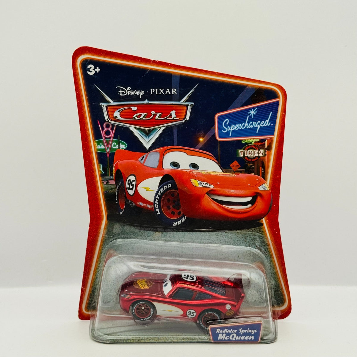 Disney Pixar Cars - RADIATOR SPRINGS MCQUEEN Supercharged 2007 - 1:55 Diecast