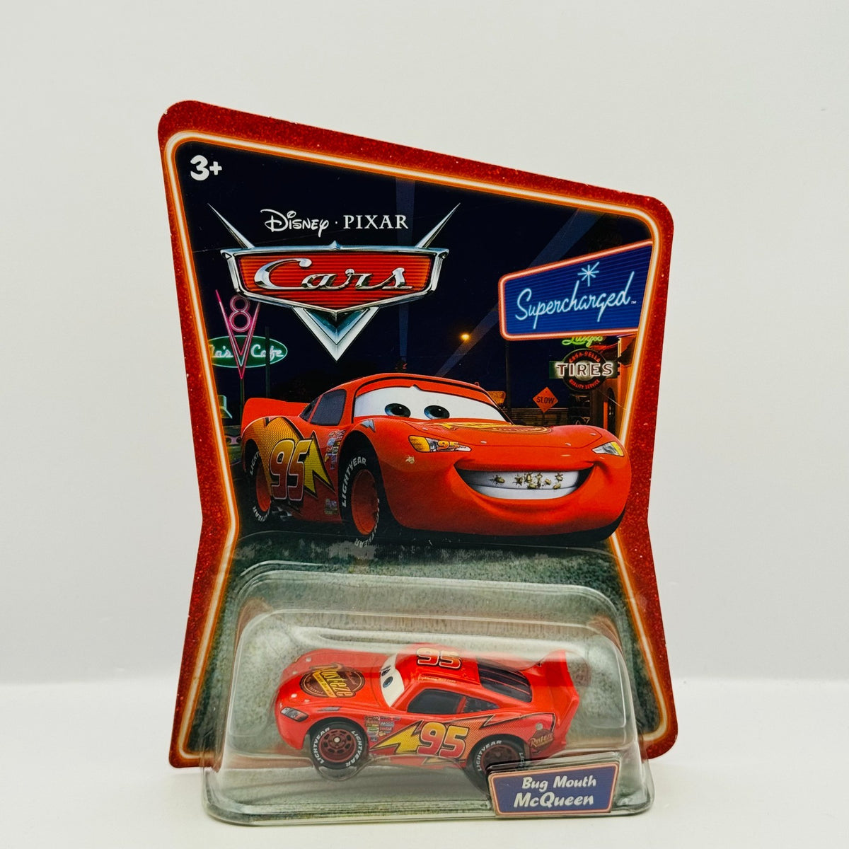 Disney Pixar Cars - BUG MOUTH MCQUEEN Supercharged 2007 - 1:55 Diecast