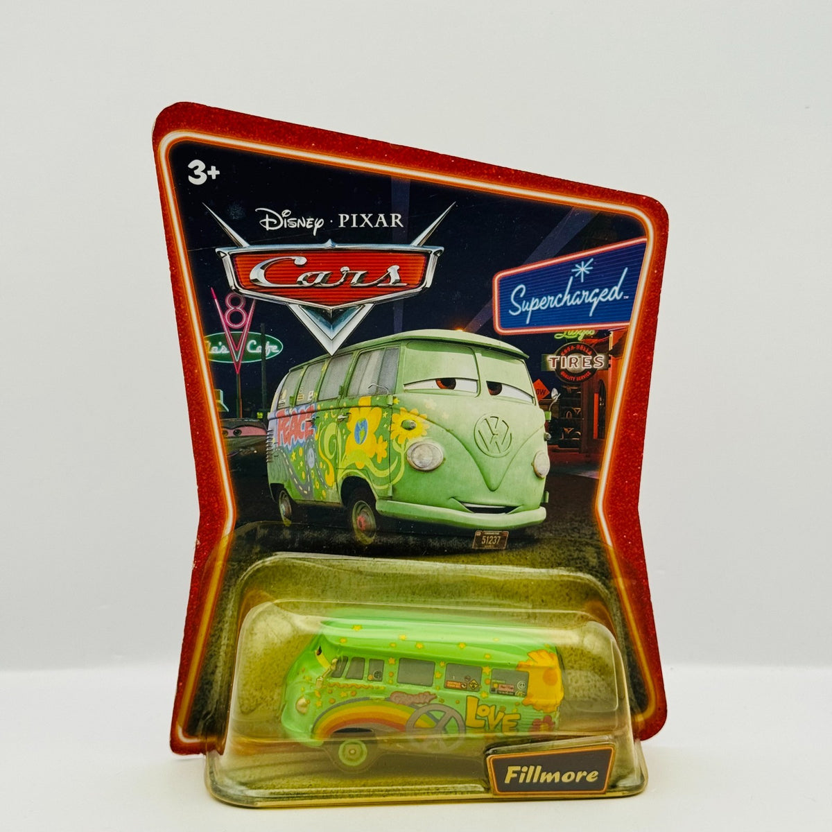Disney Pixar Cars - FILLMORE [VW Bus] Supercharged 2007 - 1:55 Diecast