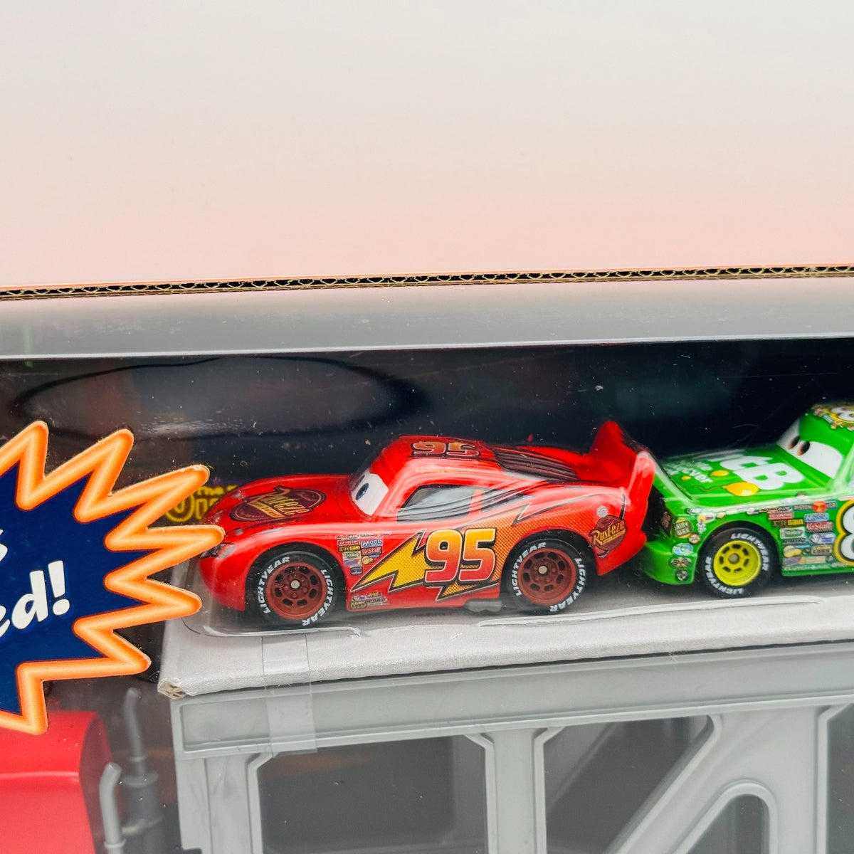 Disney Pixar Cars MACK TRANSPORTER HAULER CHICK HICKS Supercharged 1:55 Diecast