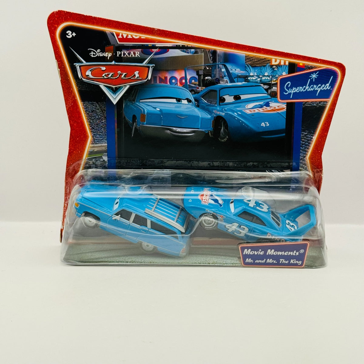 Disney Pixar Cars - MRS THE KING & KING STRIP Supercharged 2007 - 1:55 Diecast