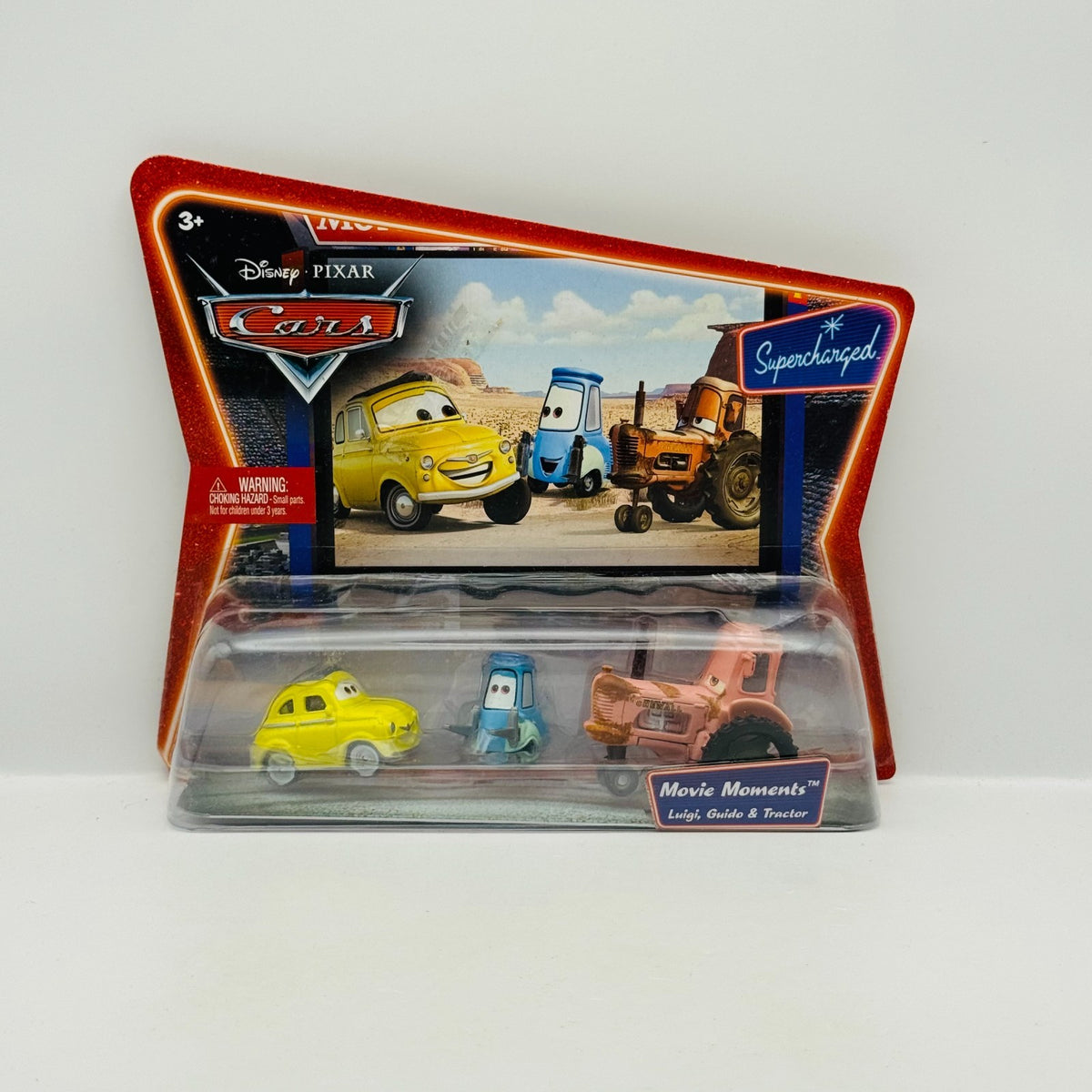 Disney Pixar Cars - LUIGI, GUIDO, & TRACTOR Supercharged 2007 - 1:55 Diecast