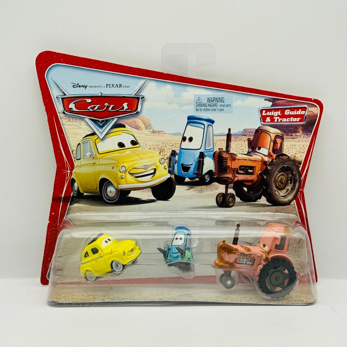 Disney Pixar Cars - LUIGI, GUIDO, & TRACTOR Desert Series 2006 - 1:55 Diecast