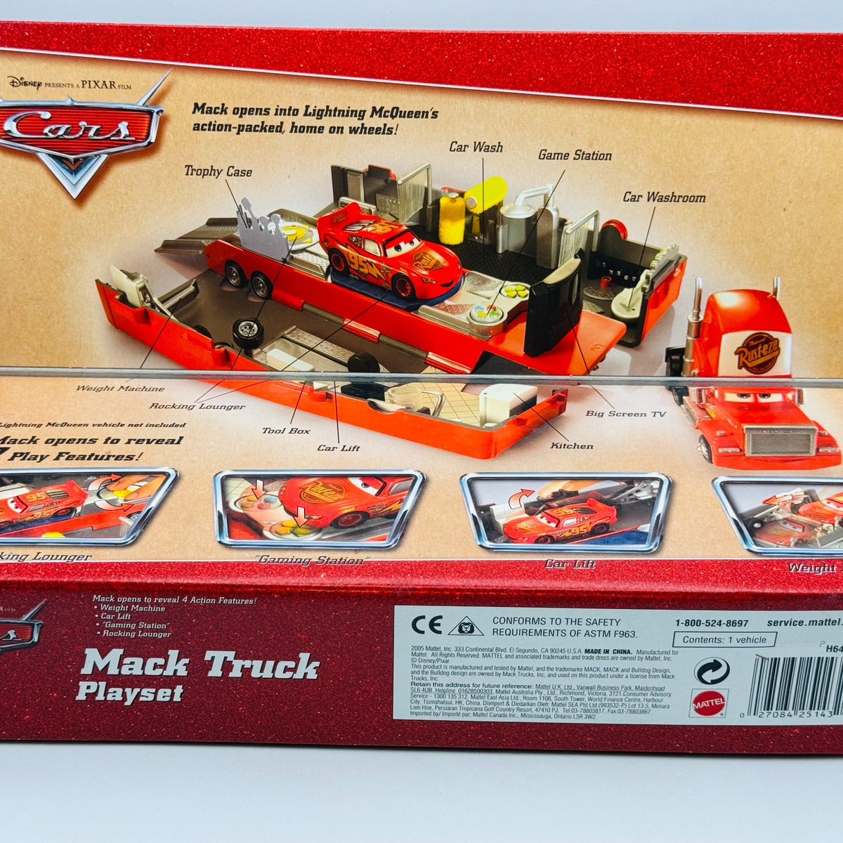 Disney Pixar Cars - MACK TRUCK PLAYSET HAULER Desert Series 2006 - 1:55 Scale