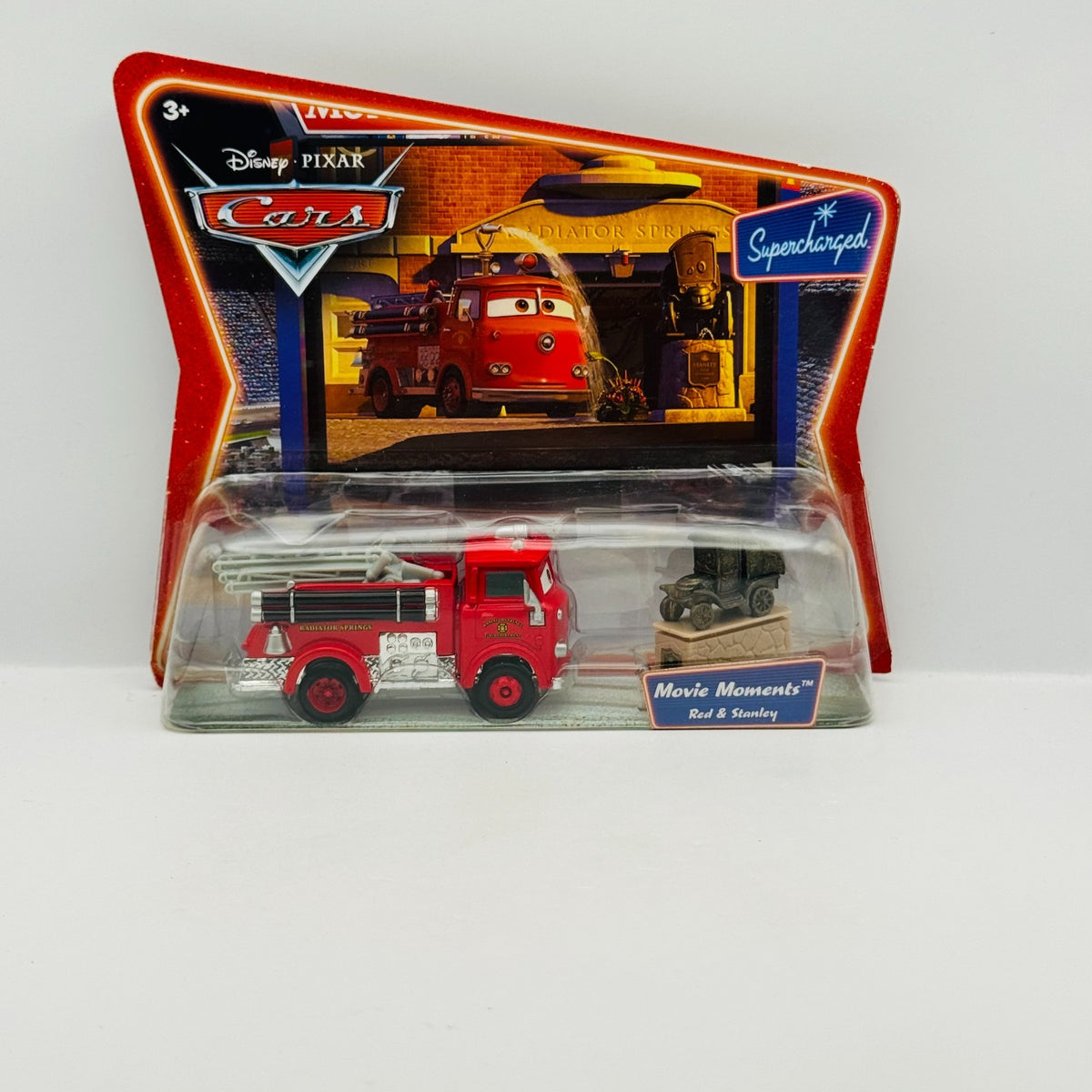 Disney Pixar Cars - RED FIRETRUCK & STANLEY Supercharged 2007 - 1:55 Diecast