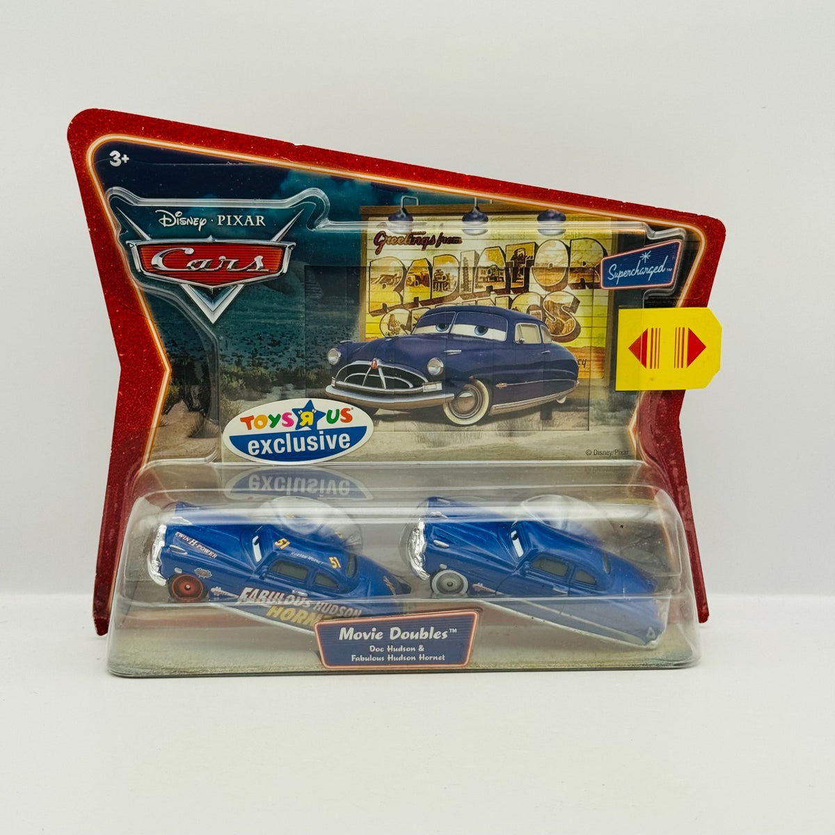 Disney Pixar Cars - FABULOUS HUDSON HORNET & DOC Movie Doubles 2007 1:55 Diecast