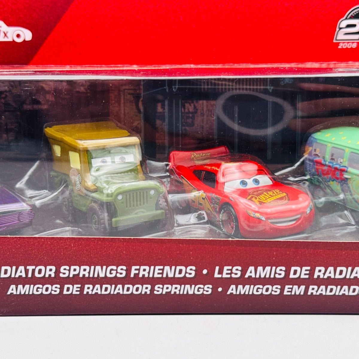 Disney Pixar Cars RADIATOR SPRINGS FRIENDS 5PK Purple Ramone Lizzie 1:55 Diecast
