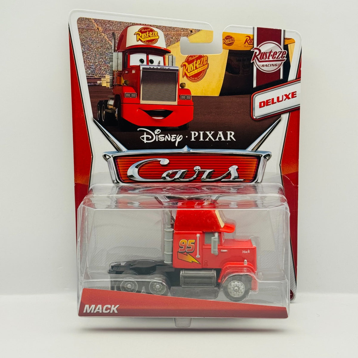 Disney Pixar Cars - MACK Semi Cab Hauler Deluxe Rusteze Racing 2013 1:55 Diecast