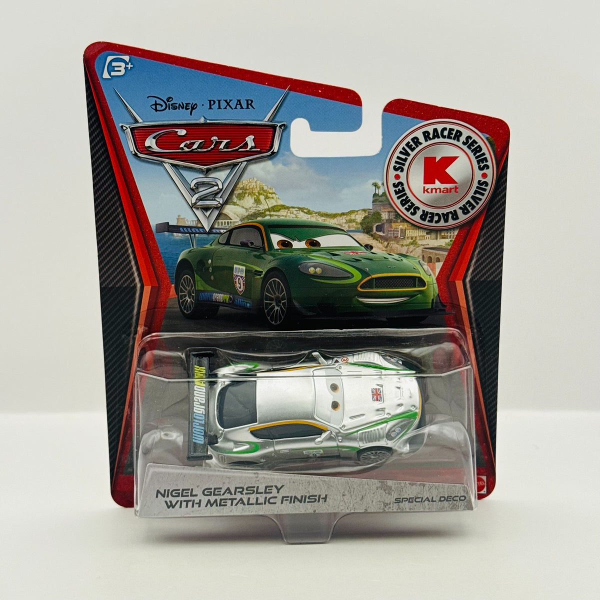 Disney Pixar Cars - SILVER NIGEL GEARSLEY WITH METALLIC FINISH 2012 1:55 Diecast