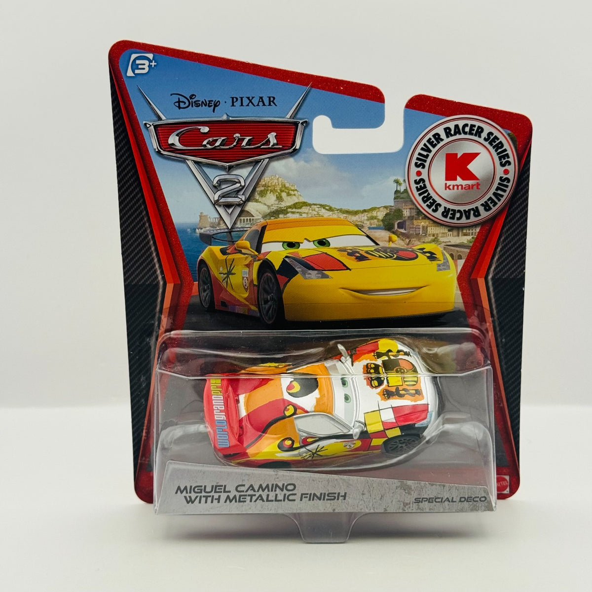 Disney Pixar Cars - SILVER MIGUEL CAMINO WITH METALLIC FINISH 2012- 1:55 Diecast