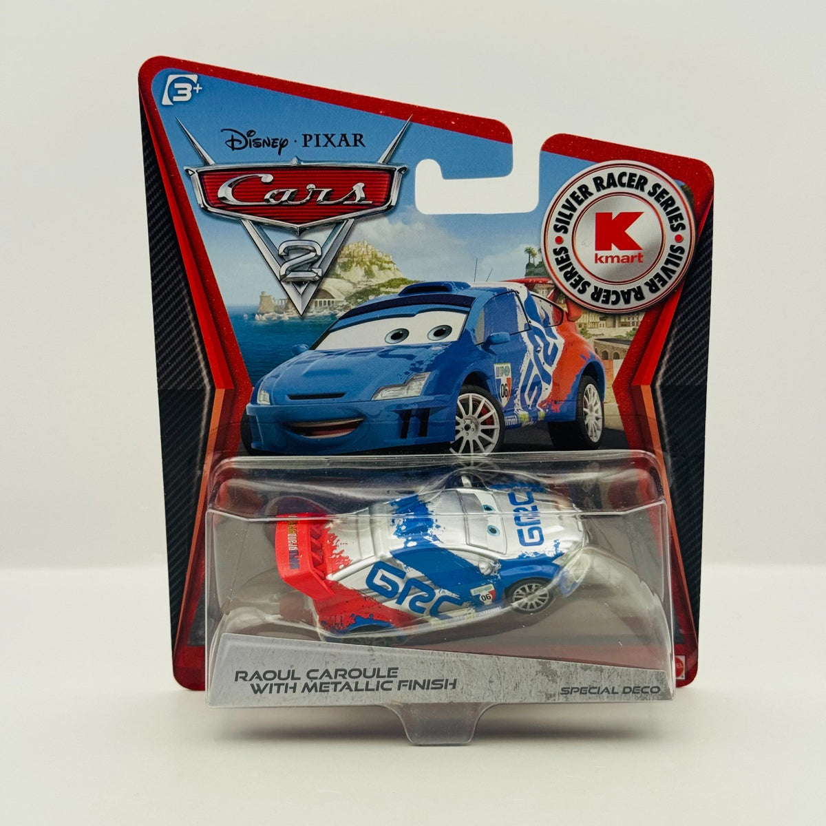 Disney Pixar Cars - SILVER RAOUL CAROULE WITH METALLIC FINISH 2012- 1:55 Diecast