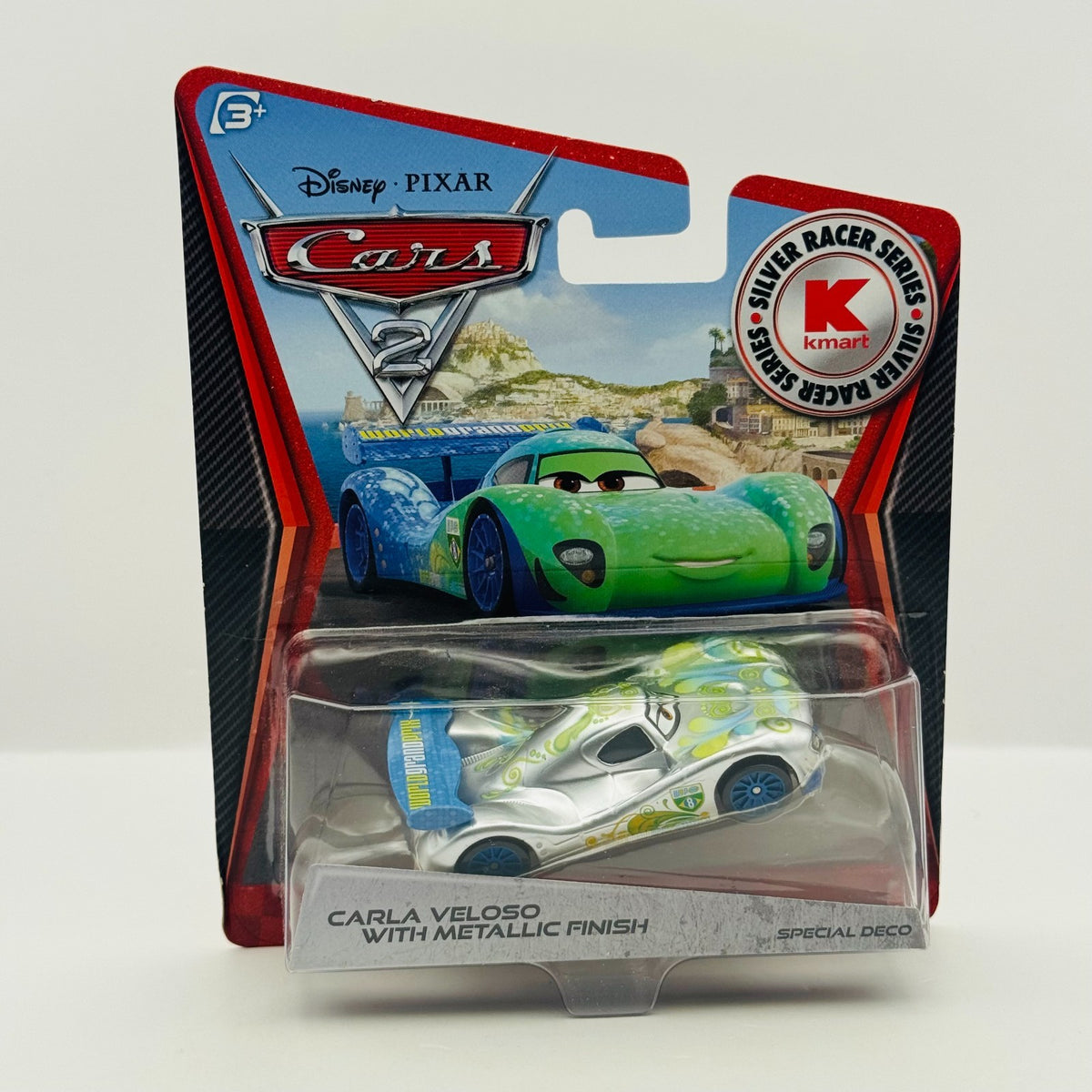 Disney Pixar Cars - SILVER CARLA VELOSO WITH METALLIC FINISH 2012 - 1:55 Diecast
