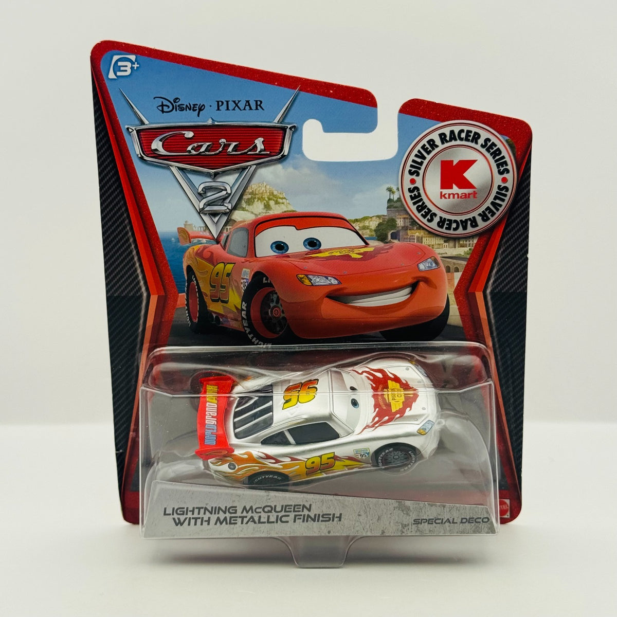 Disney Pixar Cars - SILVER LIGHTNING MCQUEEN WITH METALLIC FINISH 1:55 Diecast