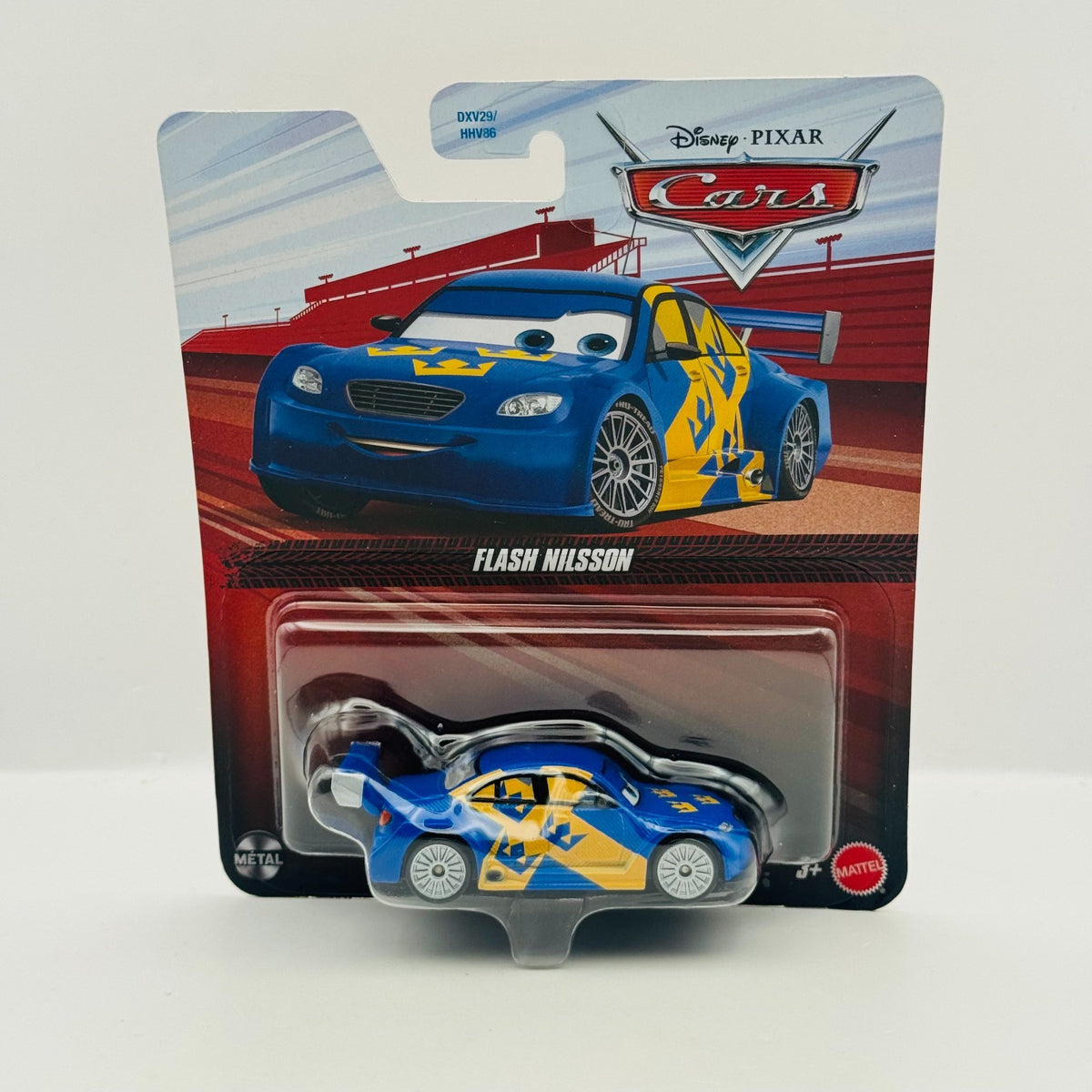 Disney Pixar Cars - FLASH NILSSON SWEDISH RACER WGP 2026 - 1:55 Diecast