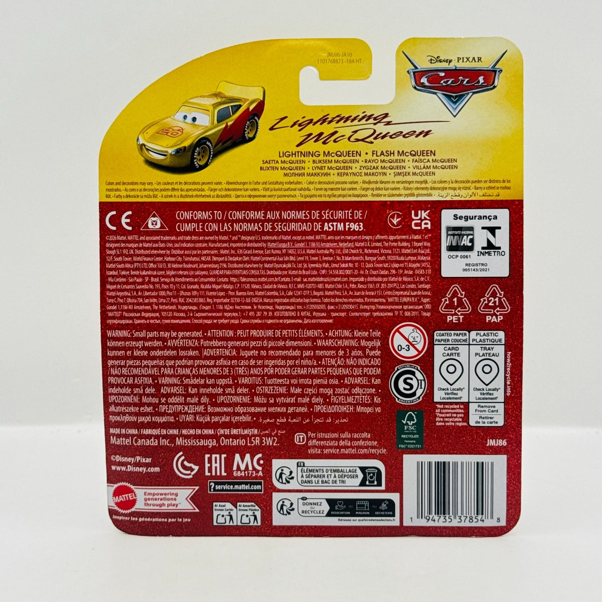Disney Pixar Cars - GOLD GOLDEN MCQUEEN PROMO 20TH ANNIVERSARY 2026 1:55 Diecast