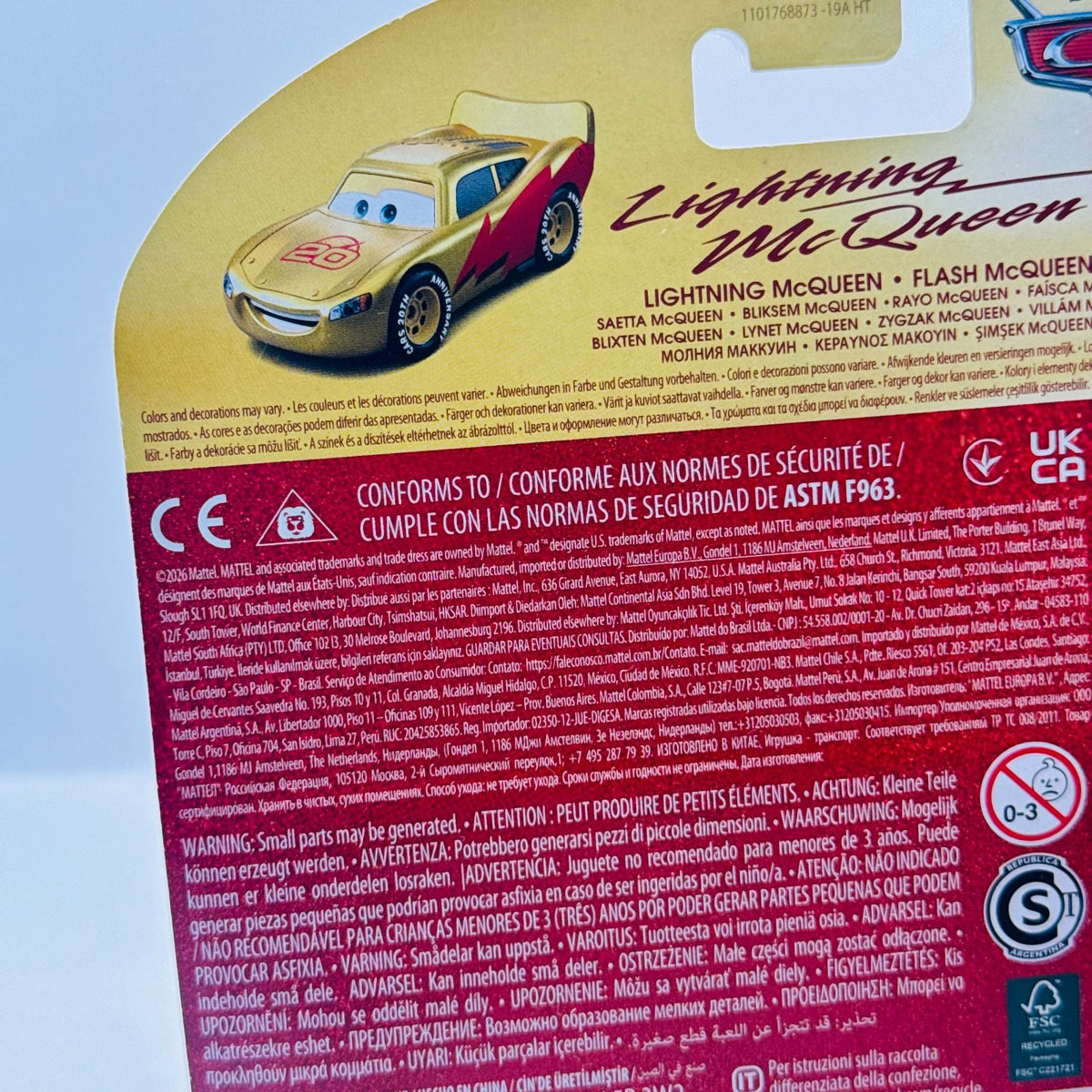 Disney Pixar Cars - GOLD GOLDEN MCQUEEN PROMO 20TH ANNIVERSARY 2026 1:55 Diecast