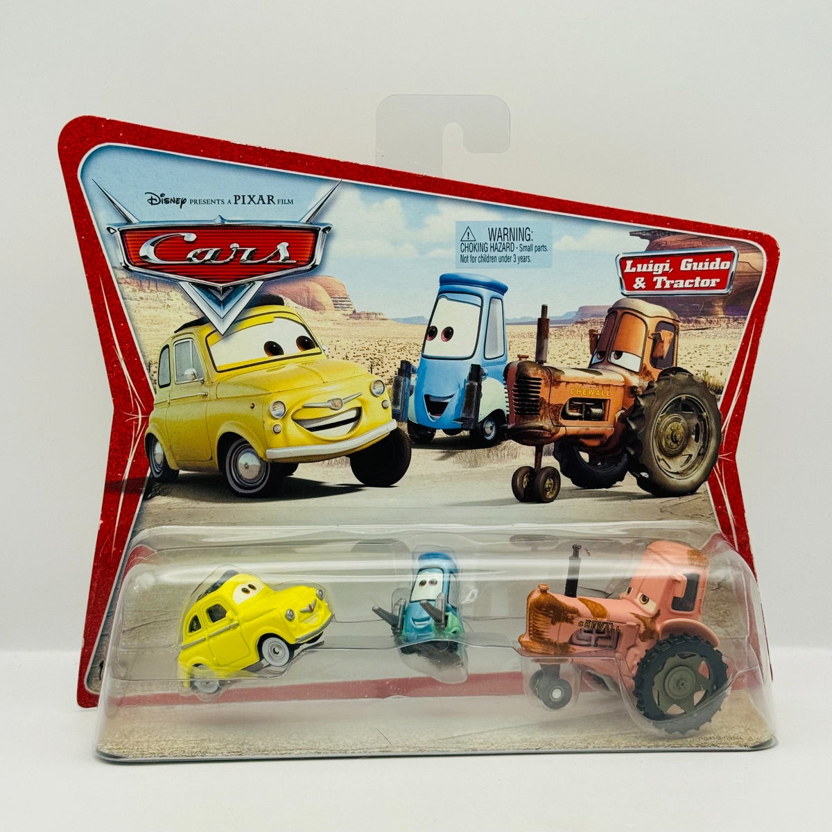 Disney Pixar Cars - LUIGI, GUIDO, & TRACTOR Desert Series 2006 - 1:55 Diecast
