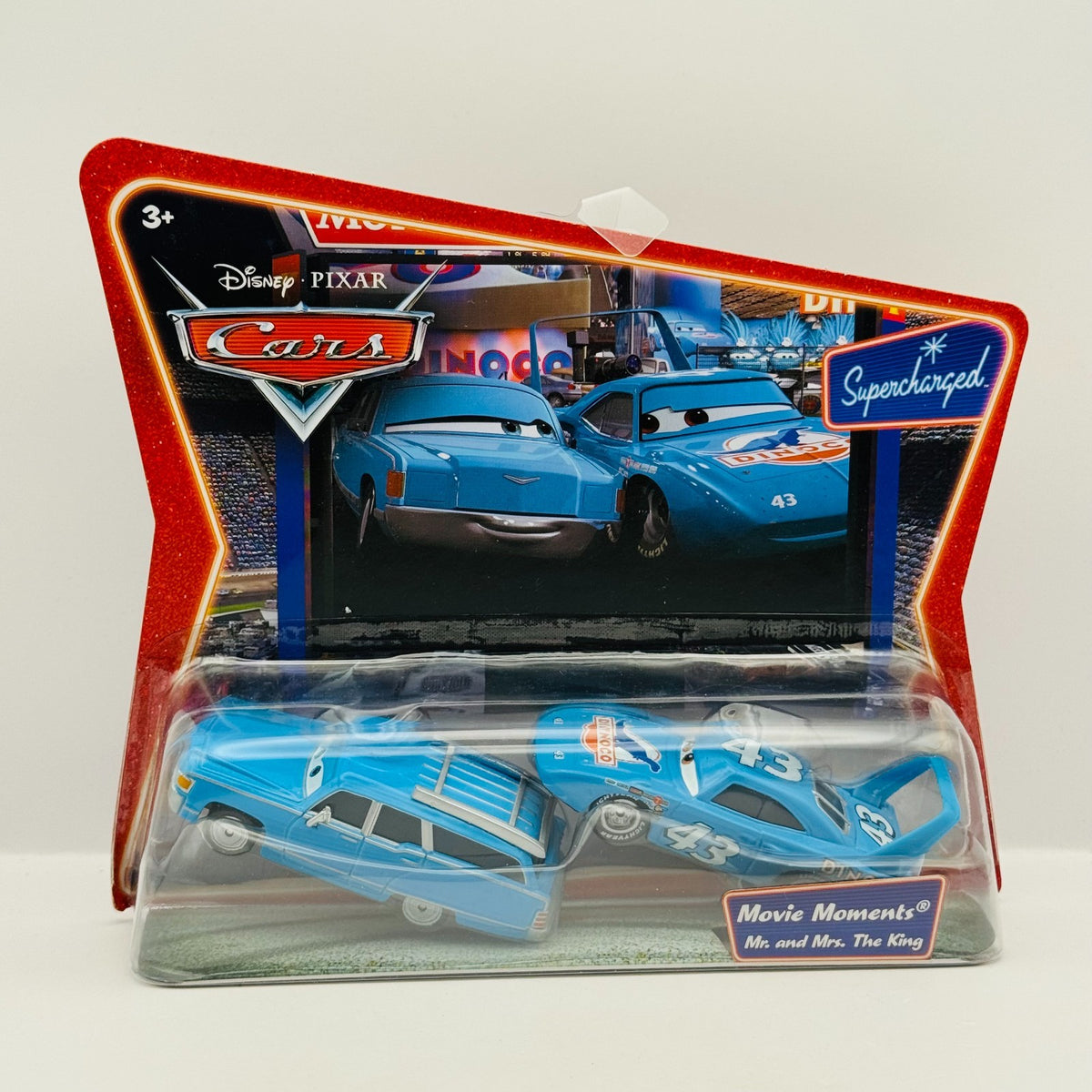 Disney Pixar Cars - MRS THE KING & KING STRIP Supercharged 2007 - 1:55 Diecast