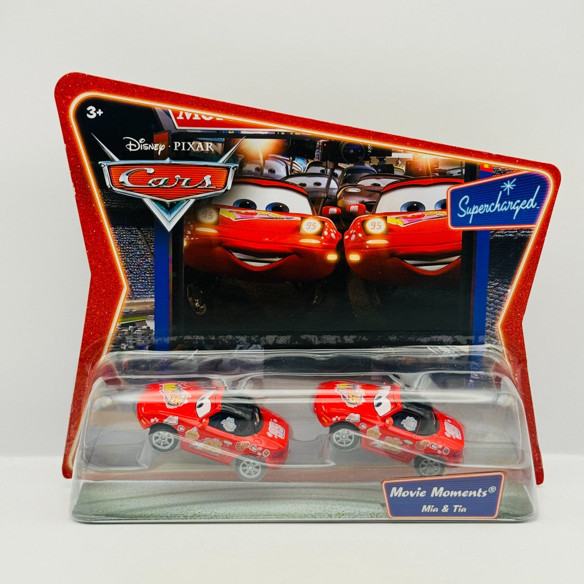 Disney Pixar Cars - RED MIA & TIA Supercharged 2007 - 1:55 Diecast