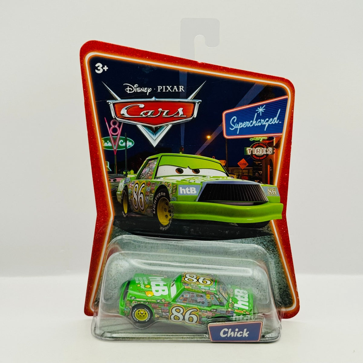 Disney Pixar Cars - CHICK HICKS Supercharged 2007 - 1:55 Diecast
