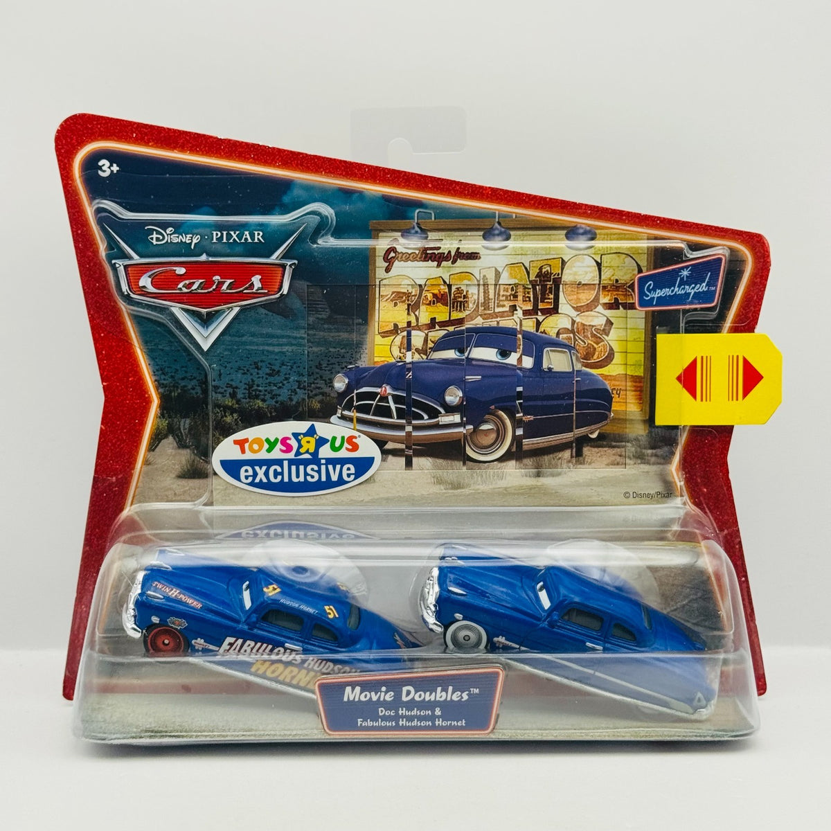 Disney Pixar Cars - FABULOUS HUDSON HORNET & DOC Movie Doubles 2007 1:55 Diecast
