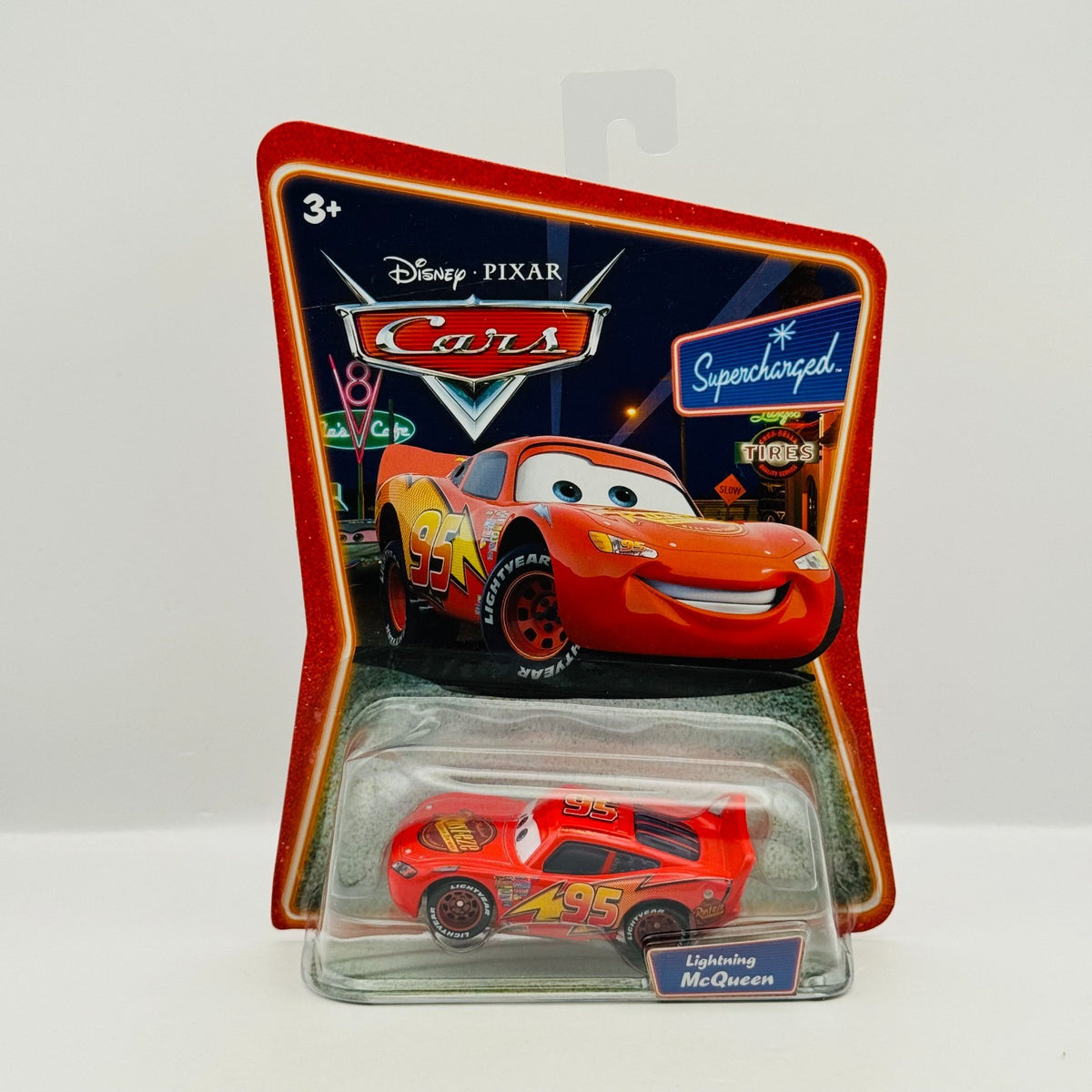 Disney Pixar Cars - LIGHTNING MCQUEEN Supercharged 2007 - 1:55 Diecast