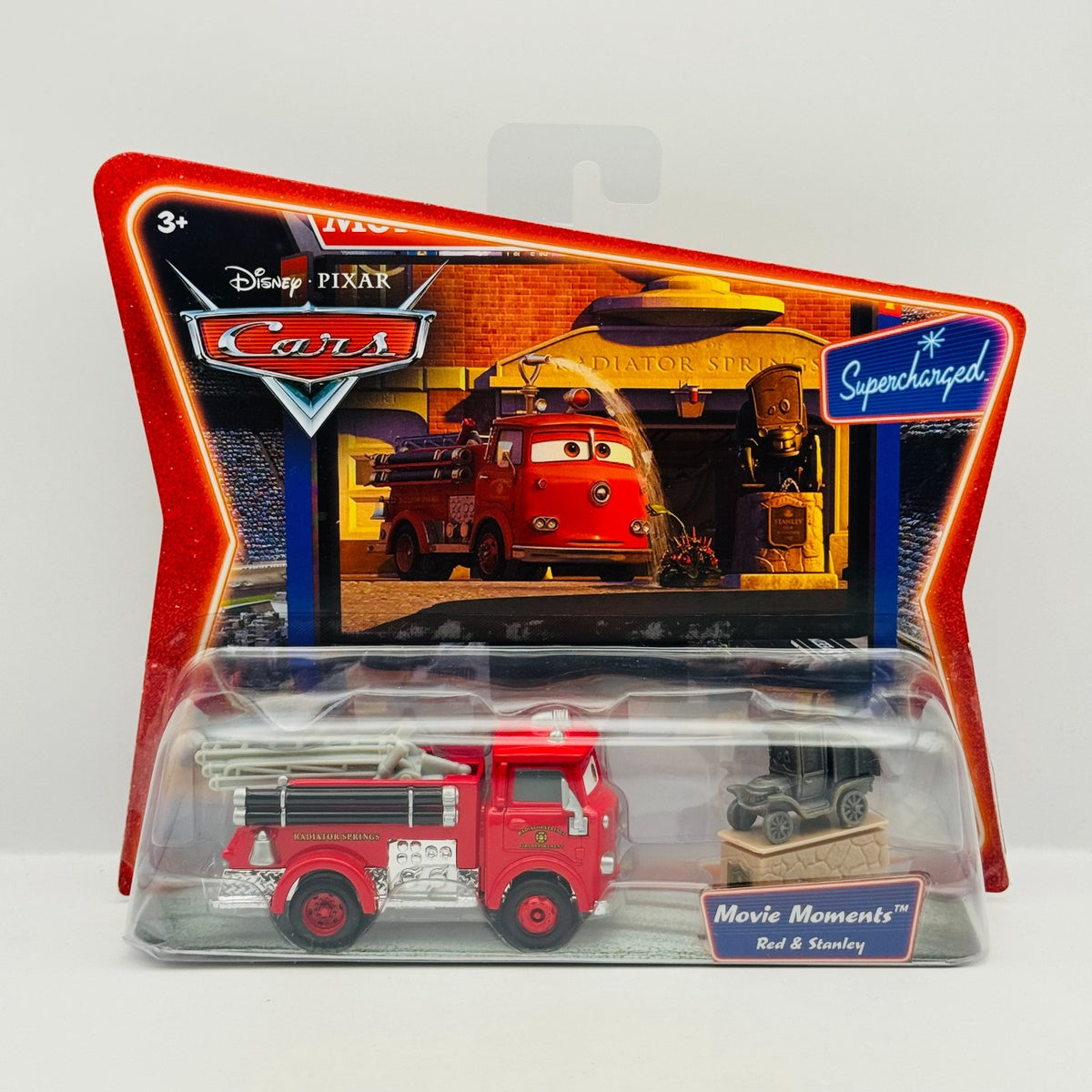 Disney Pixar Cars - RED FIRETRUCK & STANLEY Supercharged 2007 - 1:55 Diecast