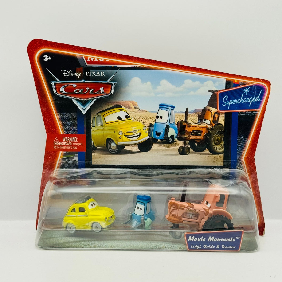 Disney Pixar Cars - LUIGI, GUIDO, & TRACTOR Supercharged 2007 - 1:55 Diecast