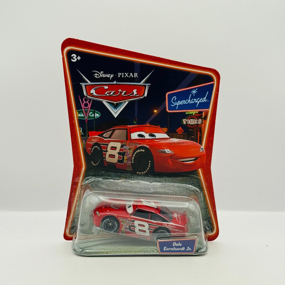 Disney Pixar Cars - DALE EARNHARDT JR BUDWEISER Supercharged 2007 - 1:55 Diecast
