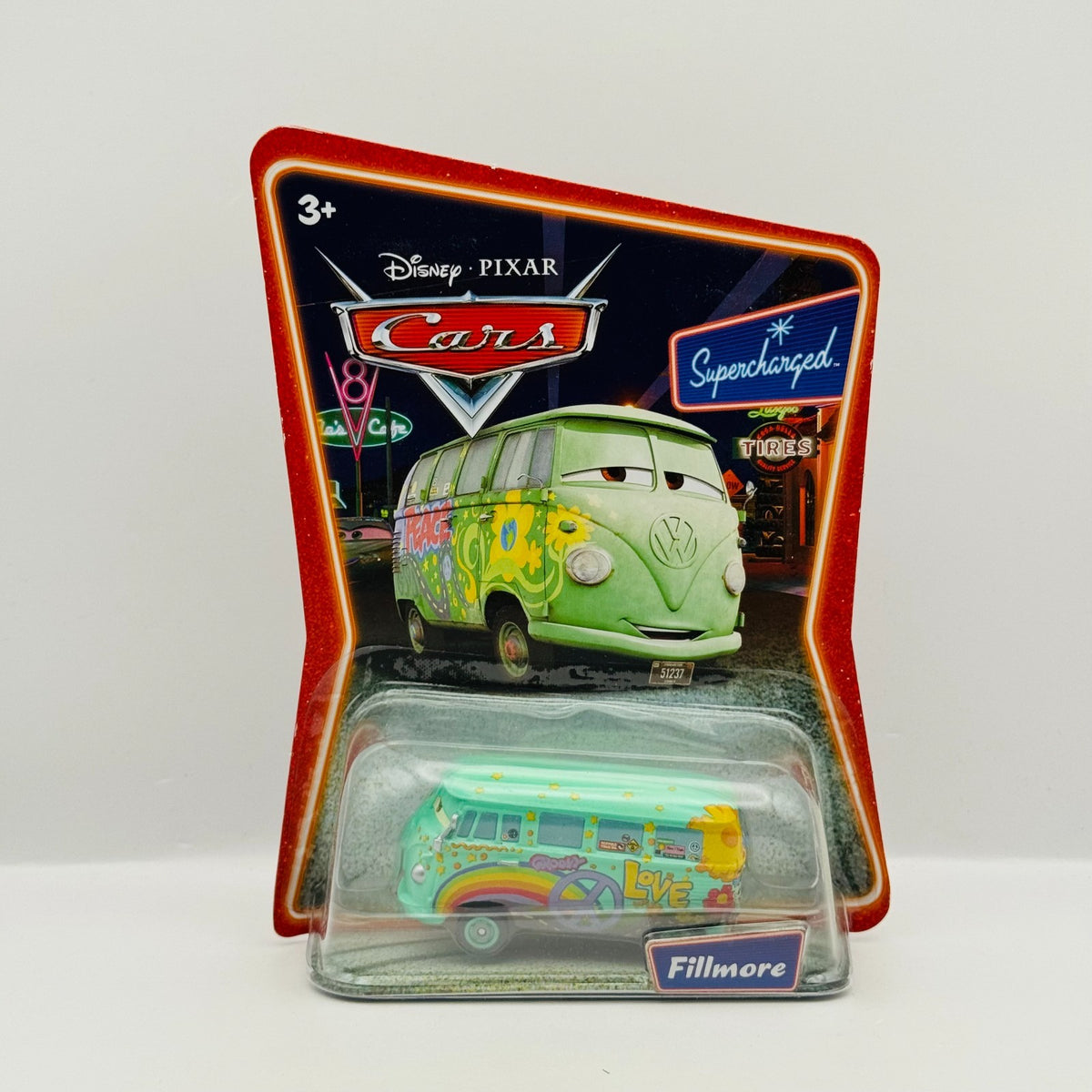 Disney Pixar Cars - FILLMORE [VW Bus] Supercharged 2007 - 1:55 Diecast