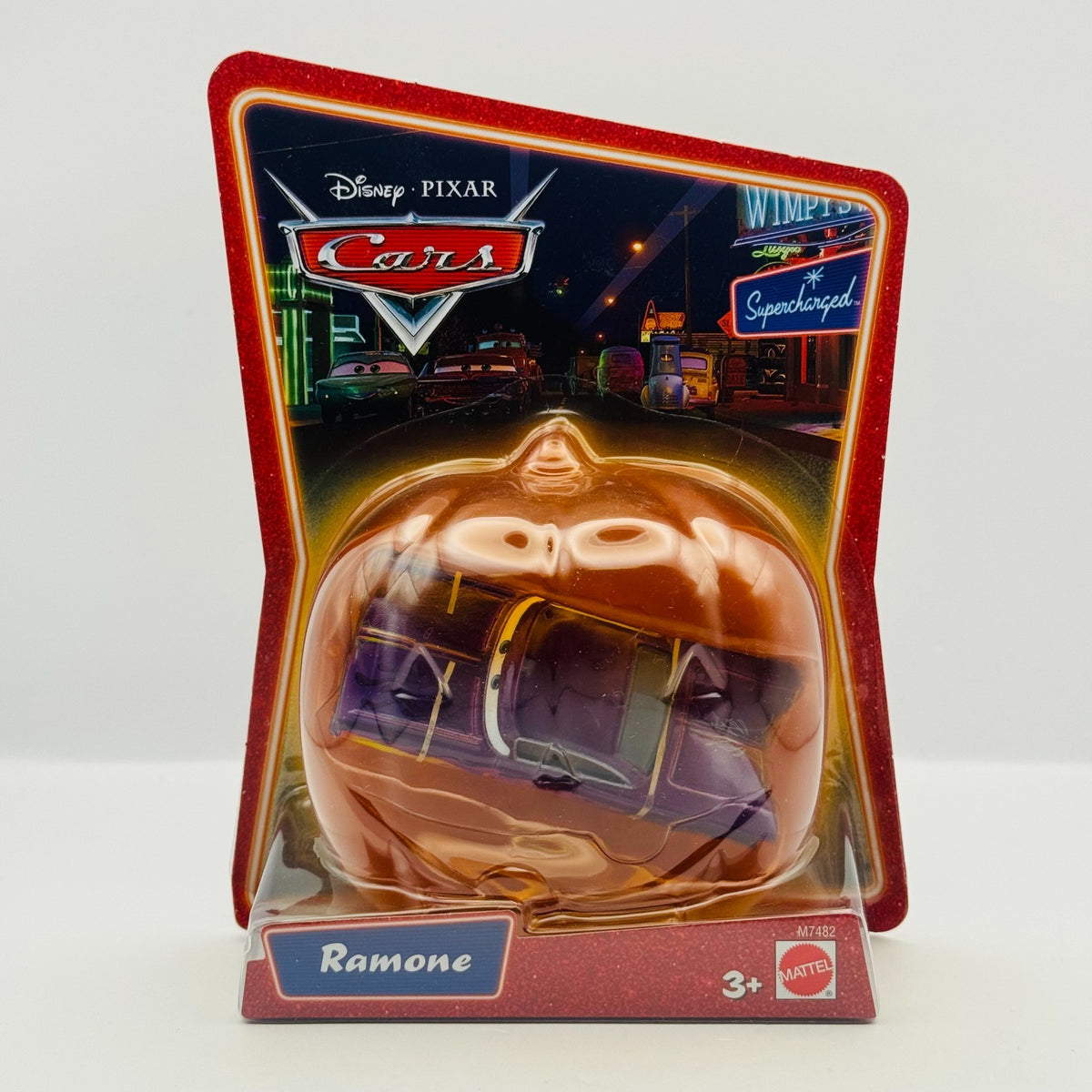 Disney Pixar Cars - PURPLE RAMONE HALLOWEEN Supercharged 2007 - 1:55 Diecast