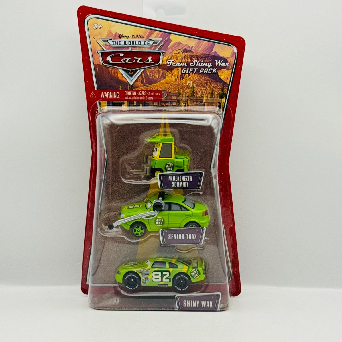 Disney Pixar Cars TEAM SHINY WAX CREW 3-PK CHIEF, PITTY DARREN 2008 1:55 Diecast