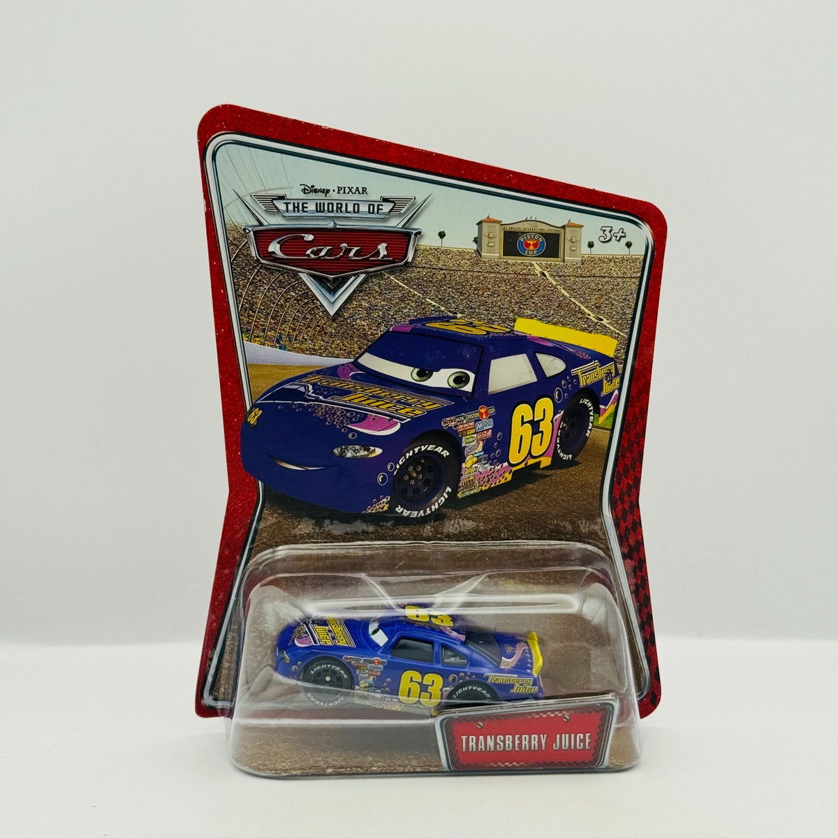 Disney Pixar Cars - LEE REVKINS TRANSBERRY JUICE World Of Cars 2008 1:55 Diecast
