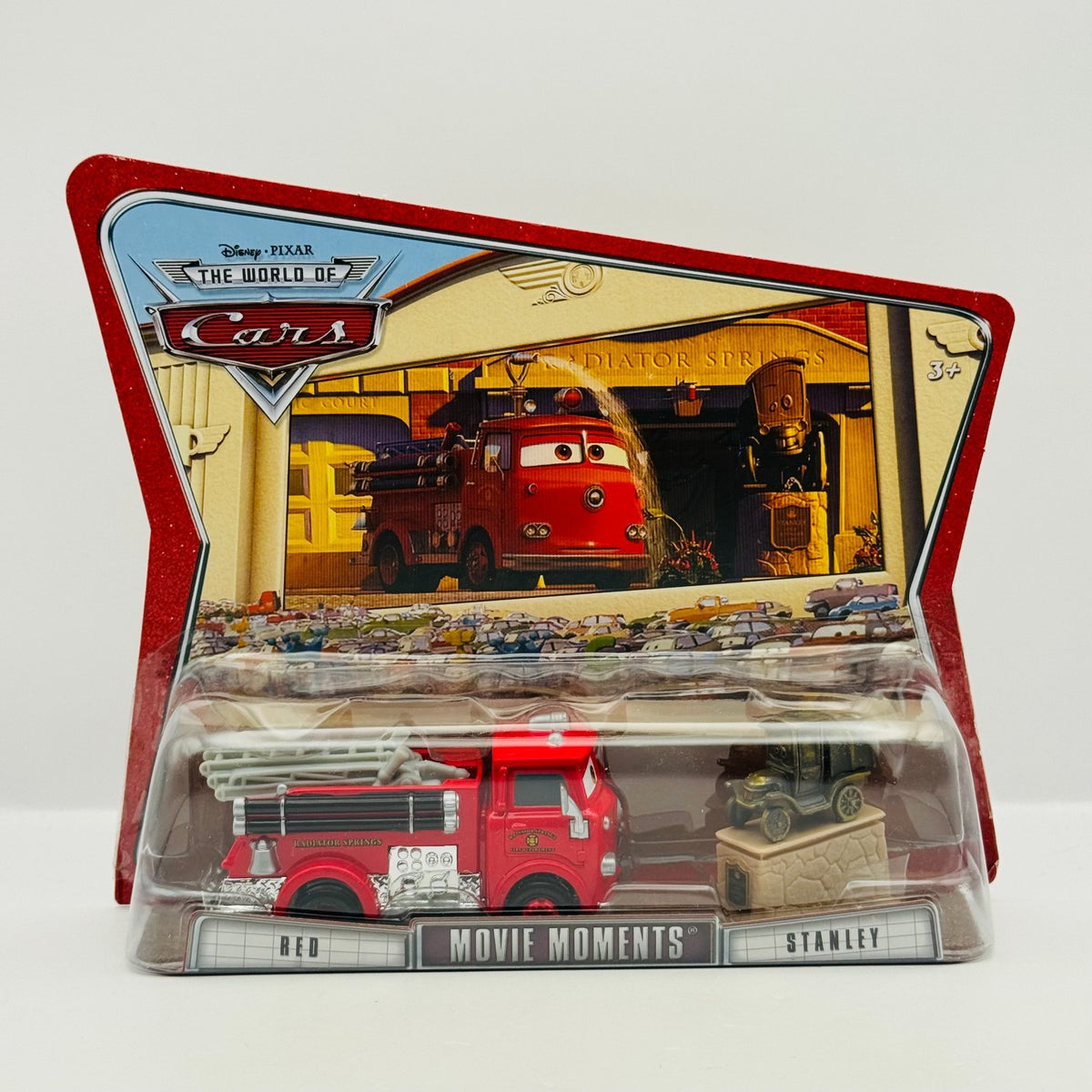 Disney Pixar Cars - RED FIRETRUCK & STANLEY World Of Cars 2008 - 1:55 Diecast