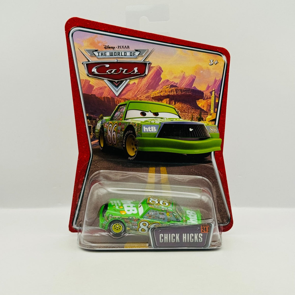 Disney Pixar Cars - CHICK HICKS World Of Cars 2008 - 1:55 Diecast