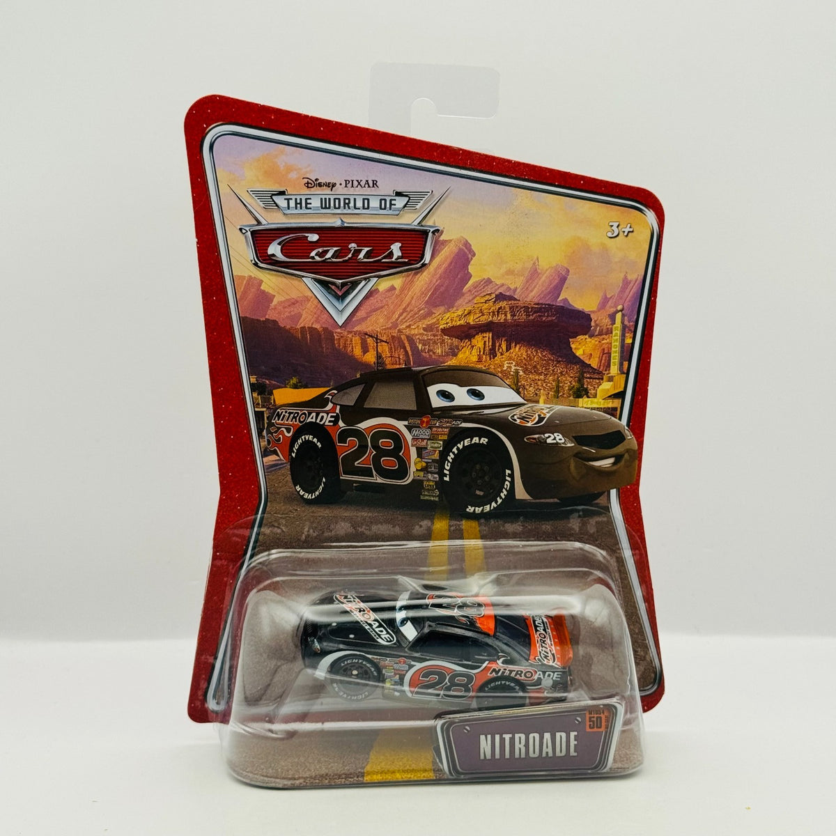 Disney Pixar Cars - NITROADE NO.28 AIKEN AXLER World Of Cars 2008 - 1:55 Diecast