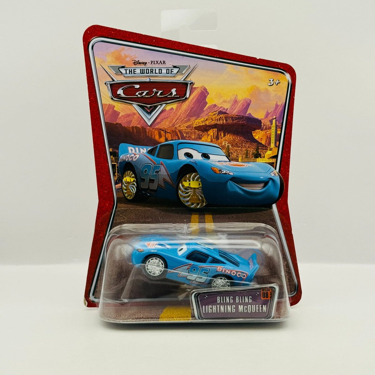Disney Pixar Cars - DINOCO BLING BLING MCQUEEN World of Cars 2008 - 1:55 Diecast