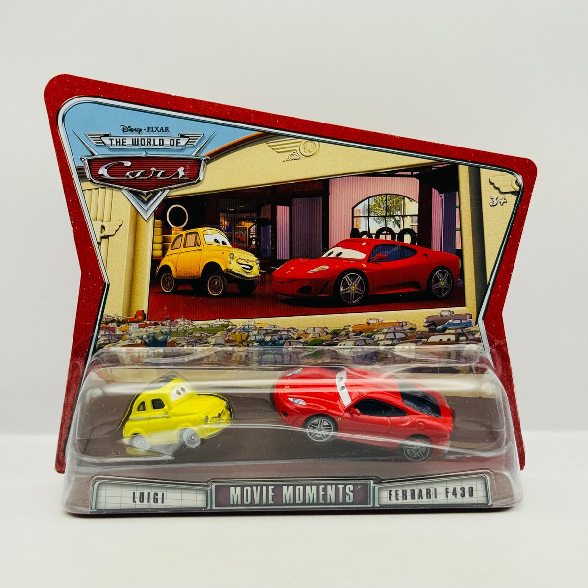 Disney Pixar Cars - LUIGI & FERRARI F430 World Of Cars 2008 - 1:55 Diecast
