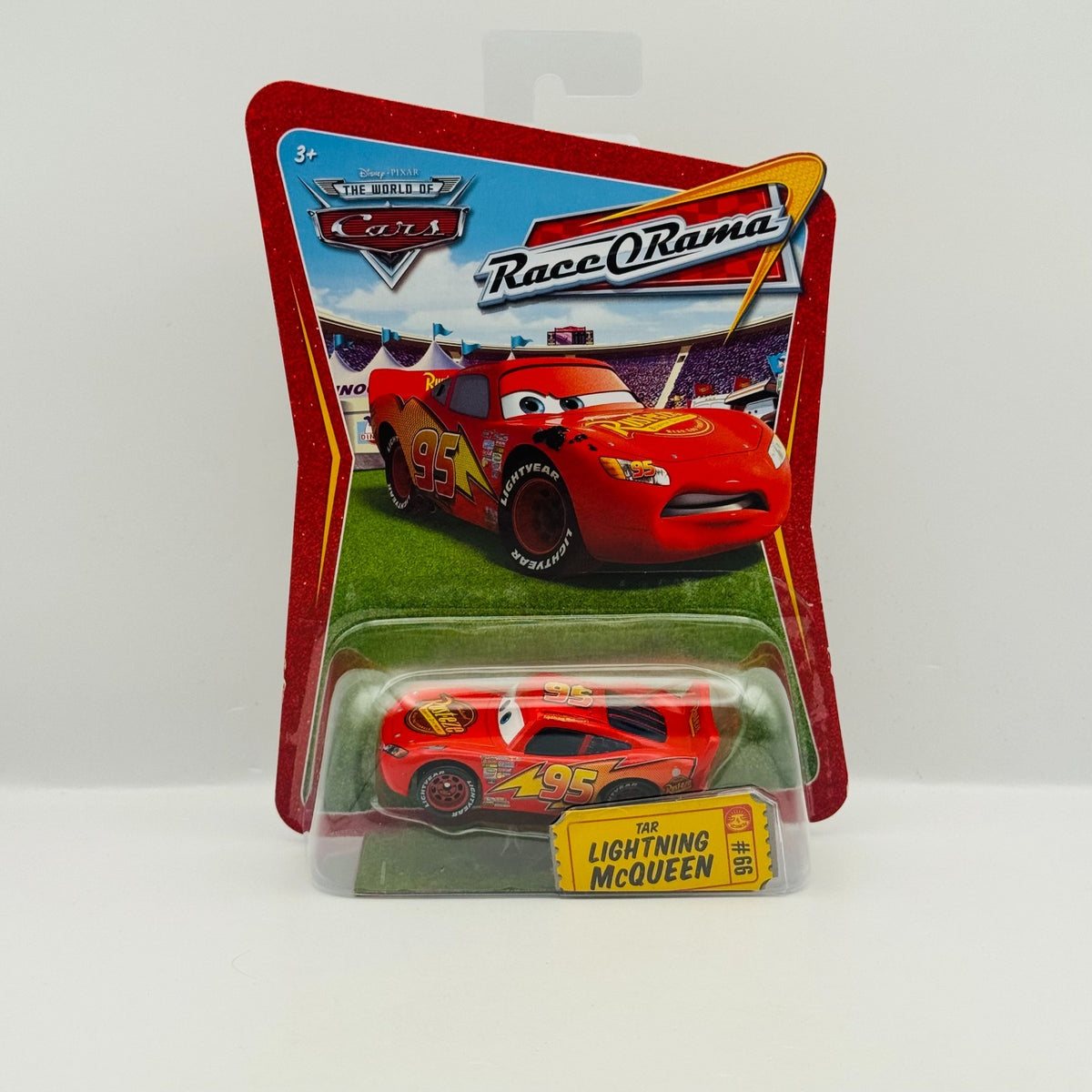 Disney Pixar Cars - TAR LIGHTNING MCQUEEN Race O Rama 2009 - 1:55 Diecast