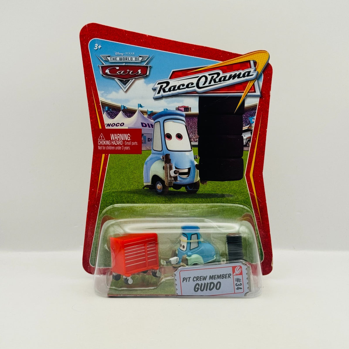 Disney Pixar Cars - PIT CREW MEMBER GUIDO Race O Rama 2009 - 1:55 Diecast