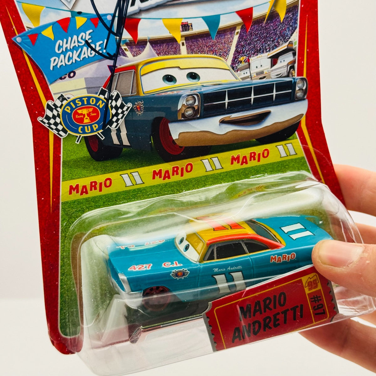 Disney Pixar Cars - SIGNED MARIO ANDRETTI CHASE AUTOGRAPH 2009 - 1:55 Diecast