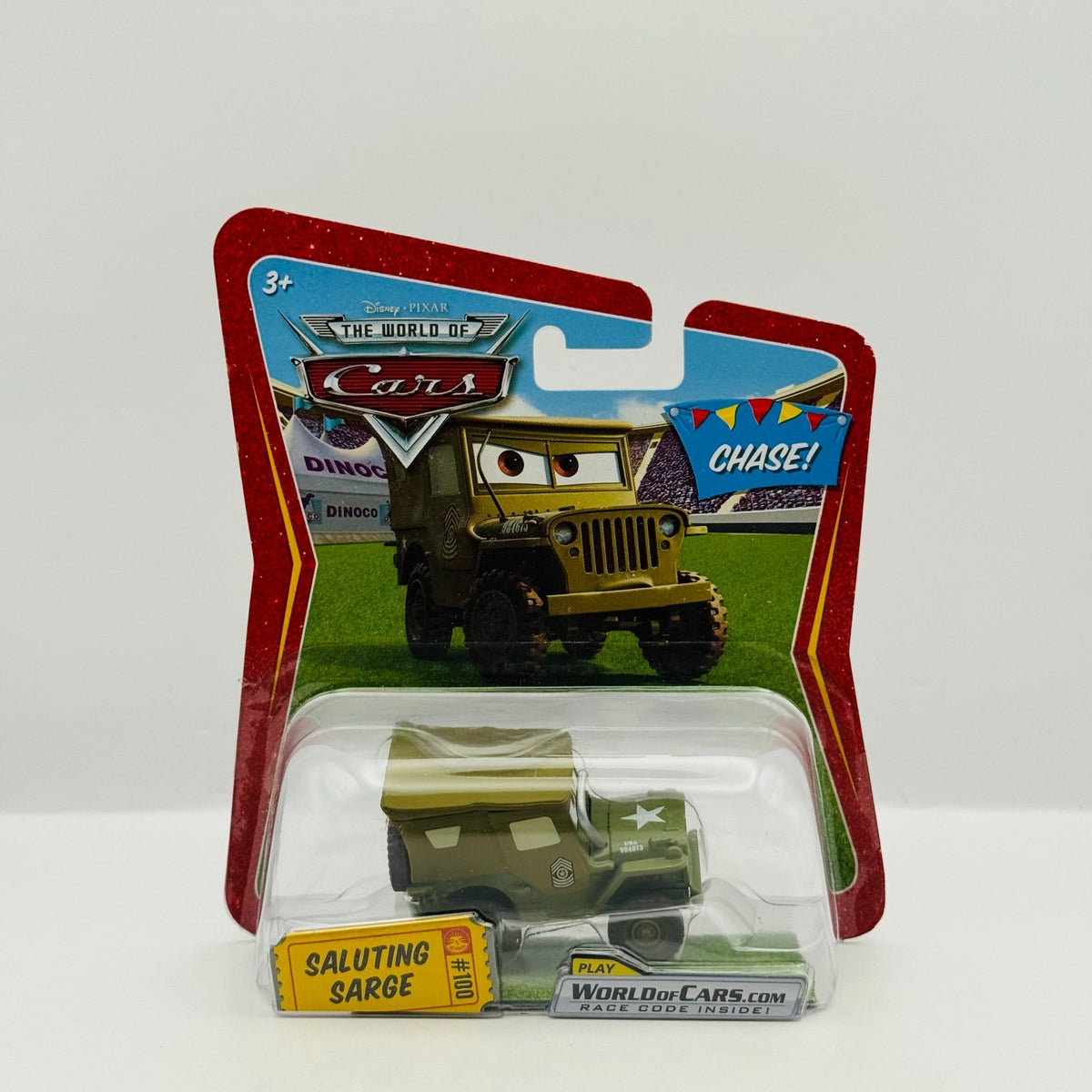Disney Pixar Cars - SALUTING SARGE Race O Rama 2009 - 1:55 Diecast