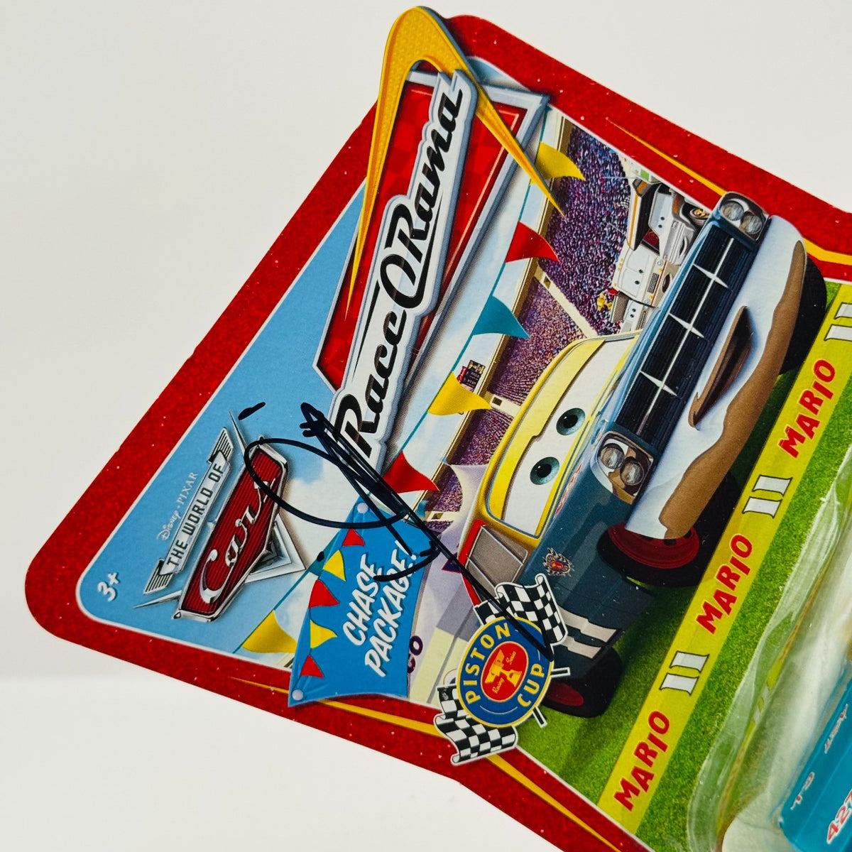 Disney Pixar Cars - SIGNED MARIO ANDRETTI CHASE AUTOGRAPH 2009 - 1:55 Diecast