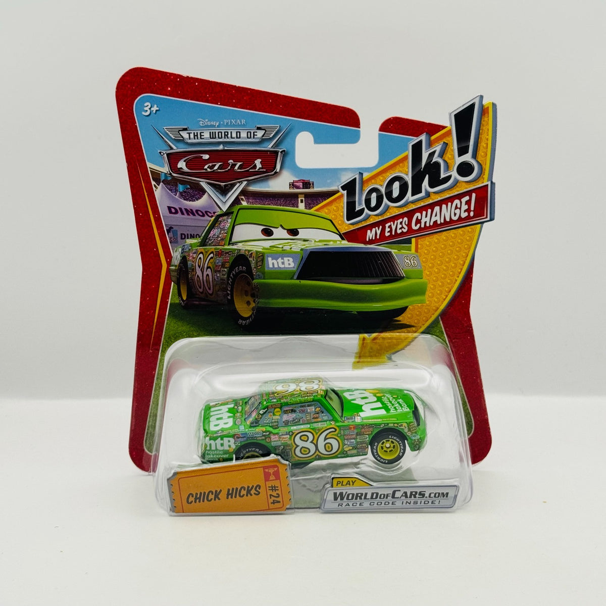 Disney Pixar Cars - LENTICULAR CHICK HICKS My Eyes Change 2009 - 1:55 Diecast