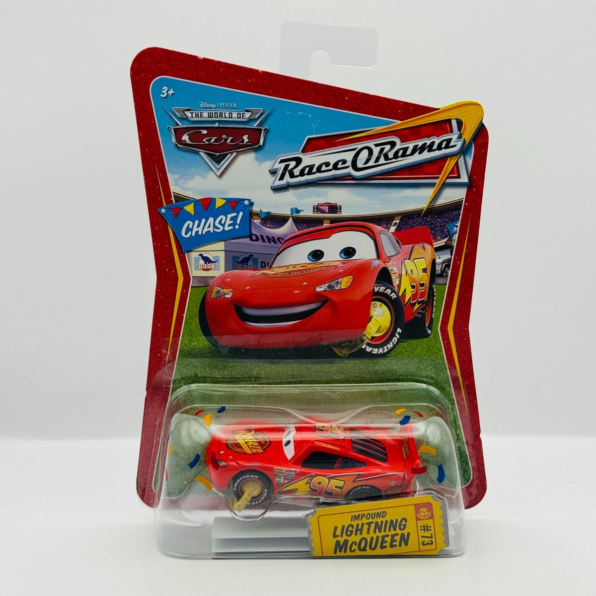 Disney Pixar Cars - IMPOUND McQUEEN WITH BOOT TAPE Race O Rama 2009 1:55 Diecast