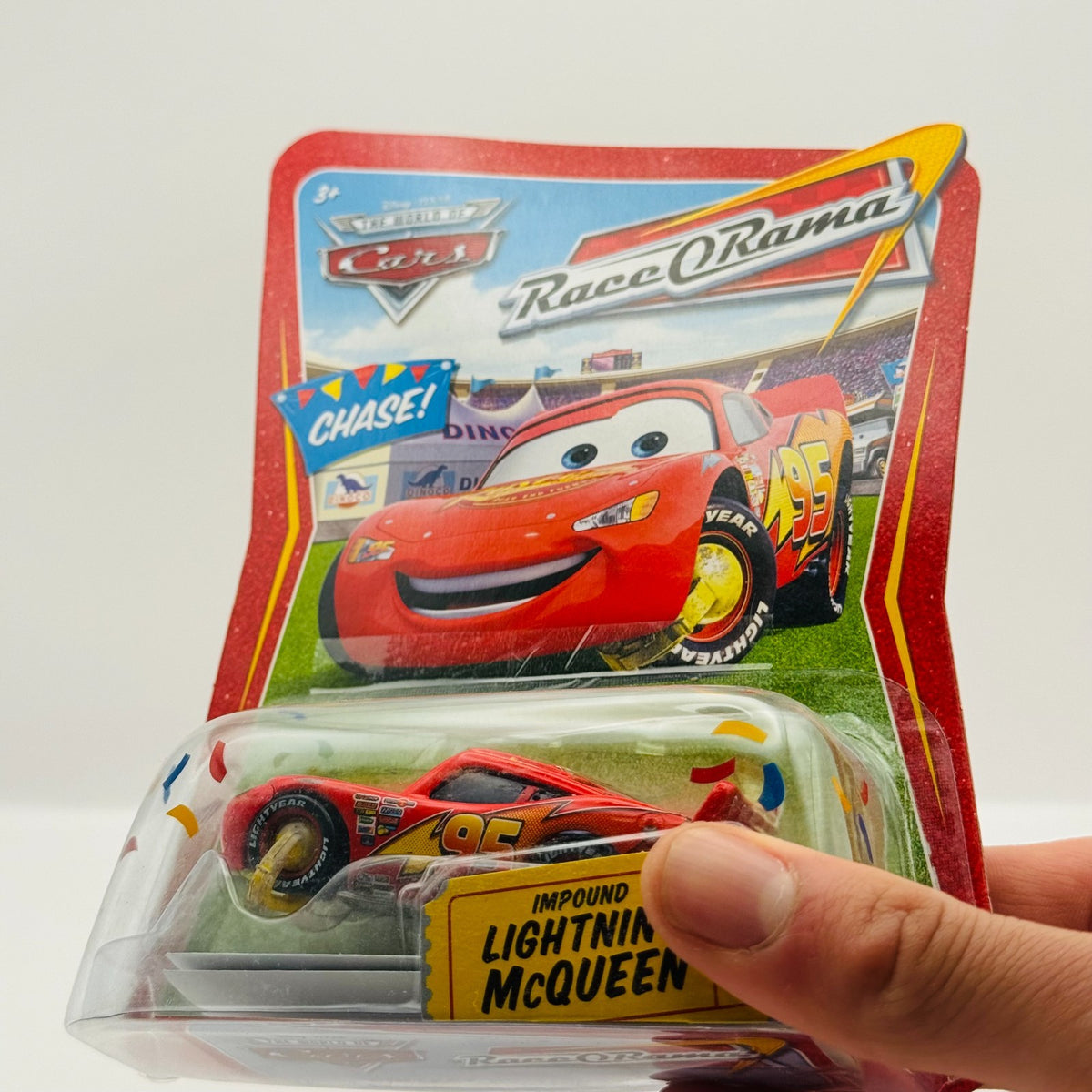Disney Pixar Cars - IMPOUND McQUEEN WITH BOOT TAPE Race O Rama 2009 1:55 Diecast