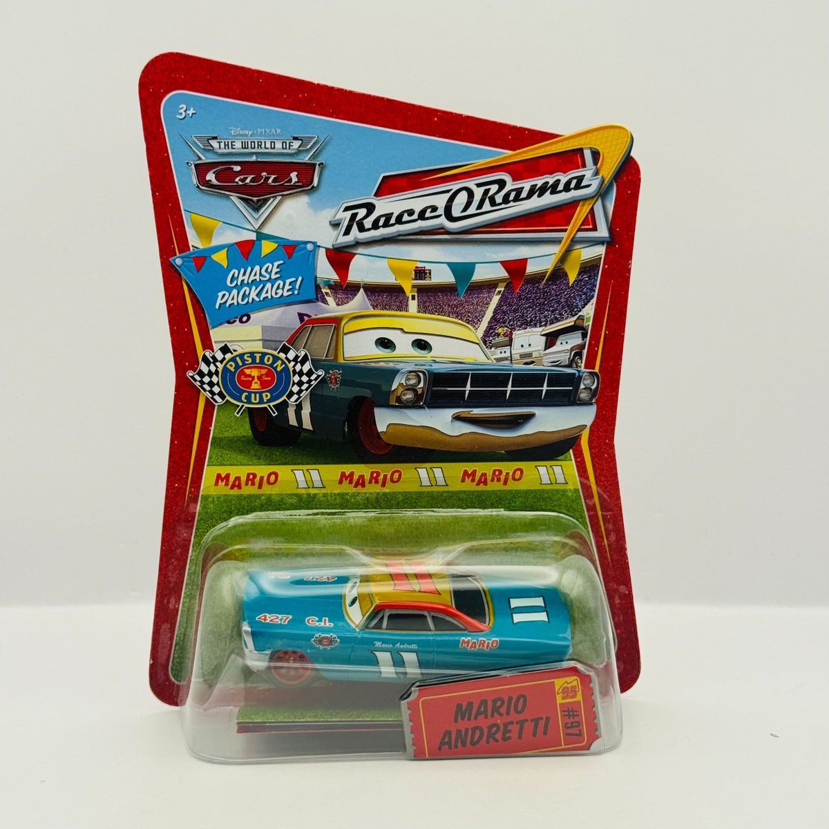 Disney Pixar Cars - MARIO ANDRETTI CHASE PACKAGE Race O Rama 2009 - 1:55 Diecast